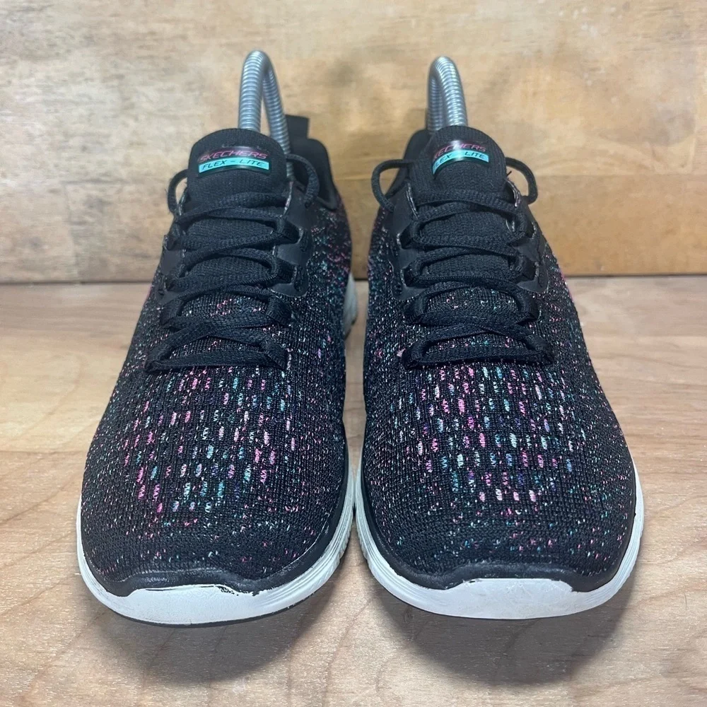 Skechers Flex Appeal 4.0 Womens Size 6 Athletic Shoes Sneakers Black Oink 149301 - Picture 2 of 8